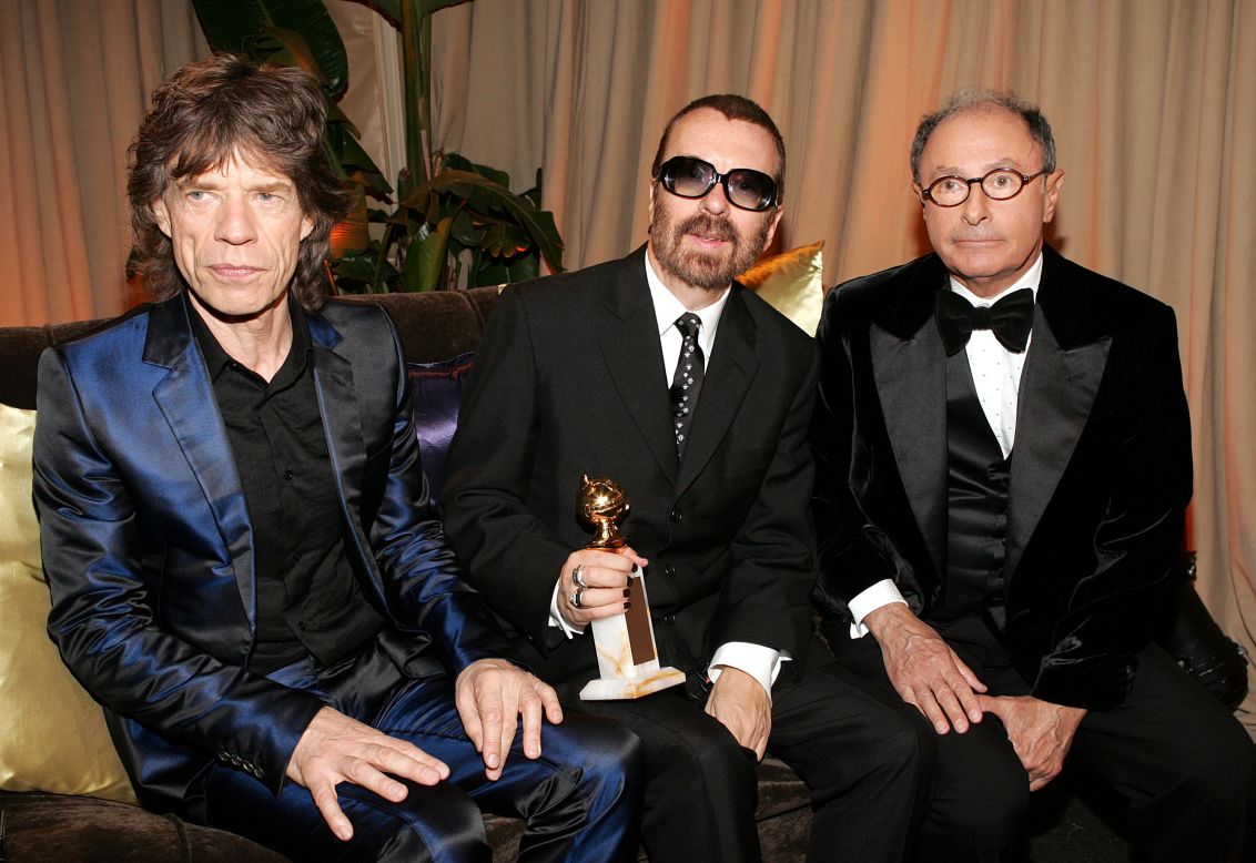 From left, Jagger, David A. Stewart and Variety editor-in-chief Peter Bart attend a Golden Globes after-party in 2005. Jagger and Stewart, best known for his work with the Eurythmics, formed a supergroup called Super Heavy with Joss Stone, Damian Marley and A.R. Rahman.