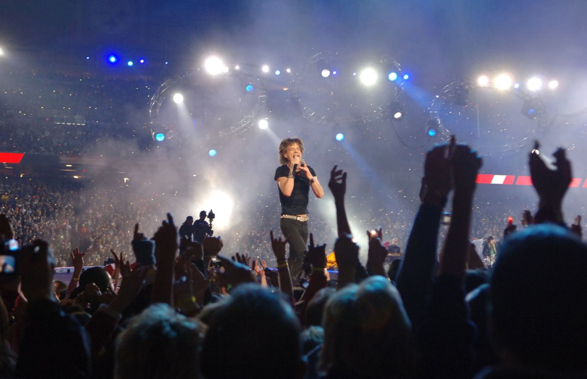 The Rolling Stones perform the Super Bowl halftime show in 2006.