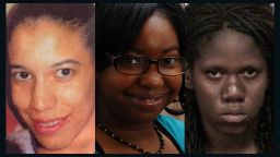 On July 21, Cleveland authorities announced they had discovered the bodies of three women, later identified as Angela Deskins, from left, Shirellda Terry and Shetisha Sheeley.  All three women had been reported missing.