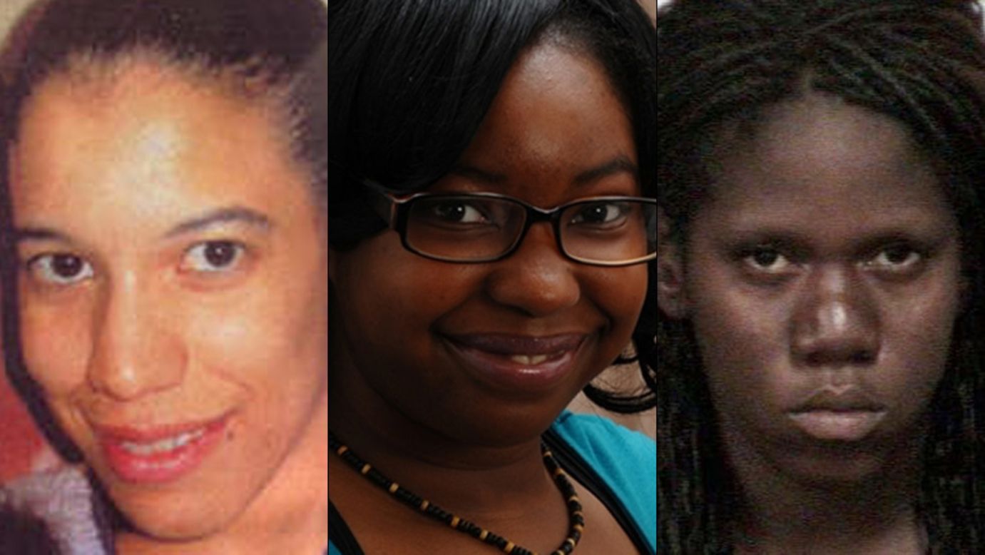 On July 21, Cleveland authorities announced they had discovered the bodies of three women, later identified as Angela Deskins, from left, Shirellda Terry and Shetisha Sheeley.  All three women had been reported missing.