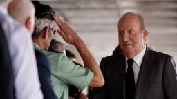 King Juan Carlos of Spain attends Clinico Hospital after a train crash killed at least 80 people on July 25, 2013 in Santiago de Compostela, Spain.