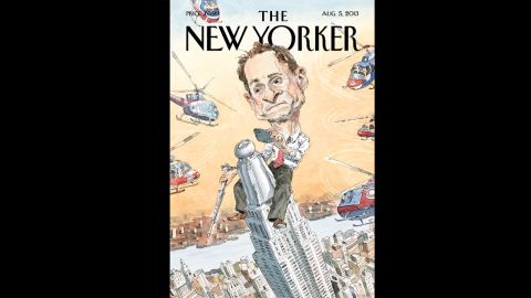 New York City mayoral candidate Anthony Weiner found himself in hot water once again after admitting he had online relationships with three women after his 2011 resignation from Congress. The New Yorker magazine's cover in August 2013 depicted Weiner as King Kong, taking a photo with a cell phone atop the Empire State Building.