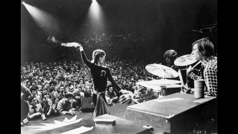 The Rolling Stones perform in November 1969. The performance was recorded and released as a live album titled "Get Yer Ya Ya's Out."