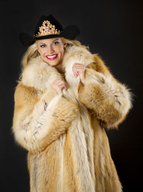 Dress Like Miss America in This Red Faux-Fur Coat From