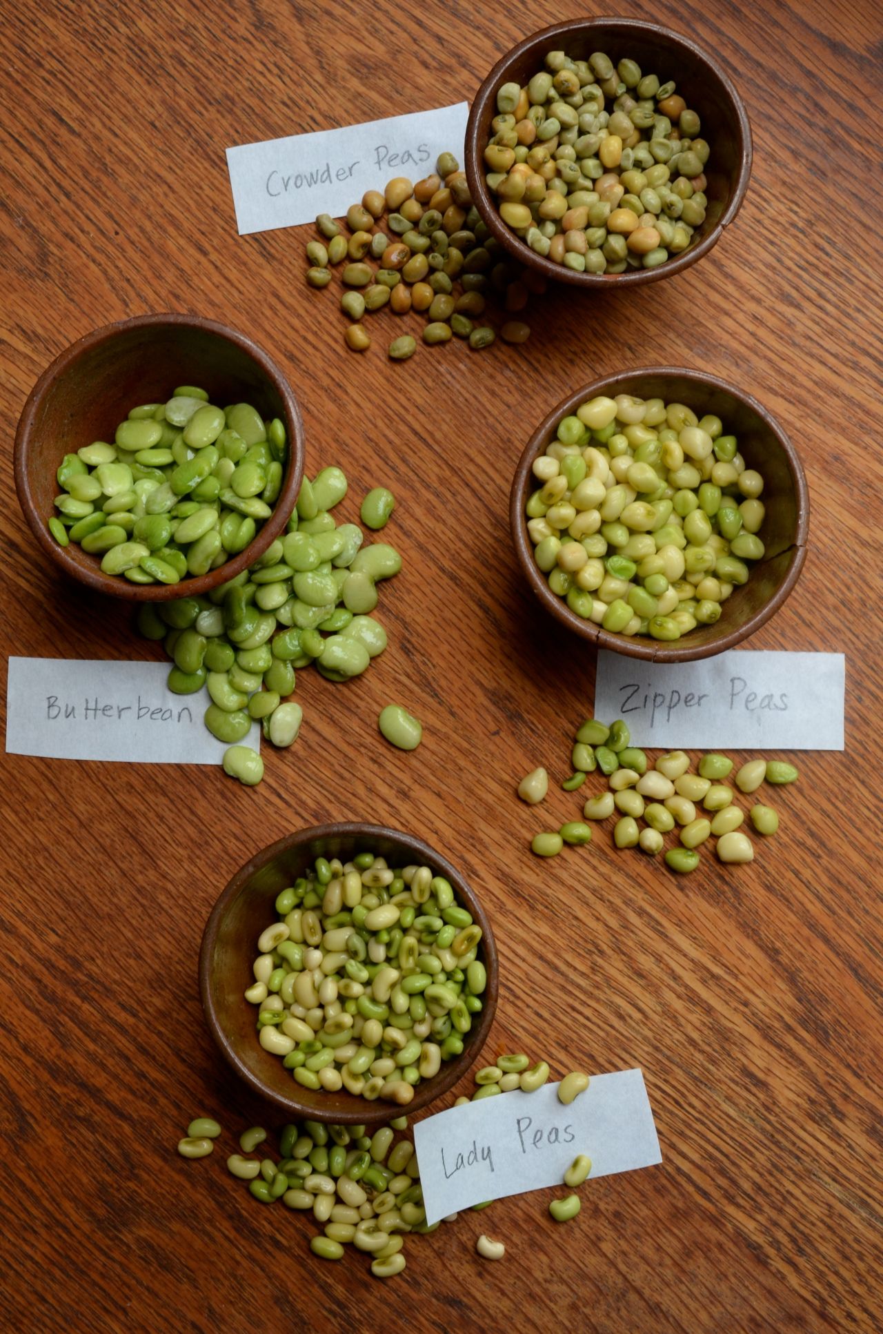  Small-sized pea and pod types are referred to as "lady peas."