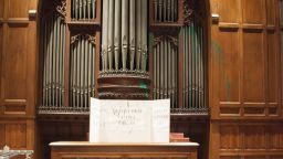 Paint is found splattered on an organ in the Washington National Cathedral