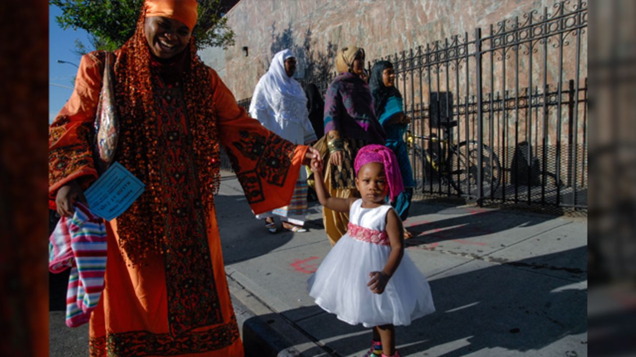 "There are four mosques in the immediate neighborhood and each one celebrates Eid slightly differently," said Stephanie Keith from Bedford-Stuyvesant, a part of <a href="http://ireport.cnn.com/docs/DOC-1010042" target="_blank">Brooklyn</a> that has become a popular area for African immigrants. "One mosque has the street blocked off during prayer time and all the worshippers fill the streets. Another mosque blocks off the street for the whole day and has a street party. But at every mosque, people don their fanciest outfit of the year most in an African style," said the 47-year-old travel journalist who used to live and work in Egypt.