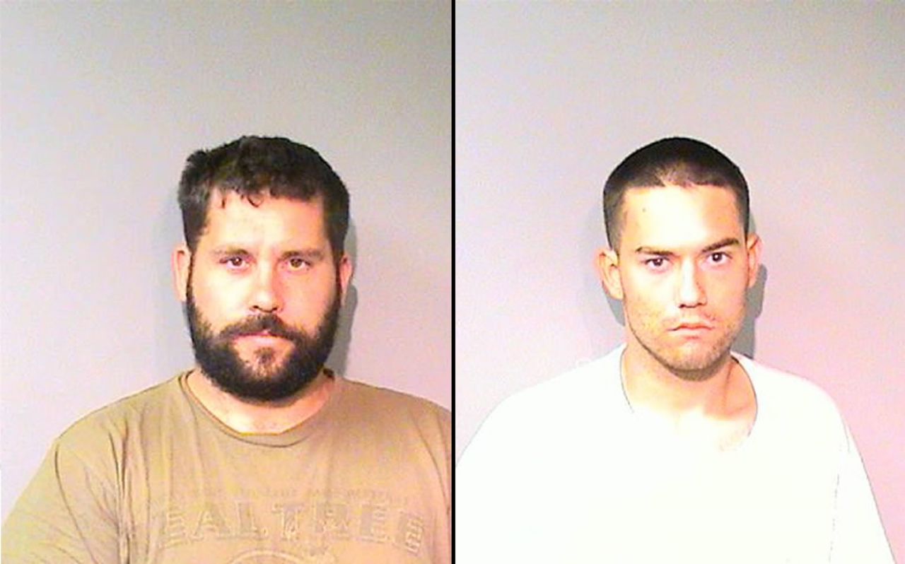 Ryan Balletto, 30, left, and Patrick Pearmain, 24, have been criminally charged in federal court with conspiracy to manufacture and distribute more than 1,000 marijuana plants and with using a minor in a drug operation. Pearmain also faces state charges of kidnapping to commit robbery or rape and unlawful sex with a minor, and Balletto faces state charges of lewd and lascivious acts with a child. Efforts to reach attorneys for the men were not successful. They are due in court Wednesday, July 31. 