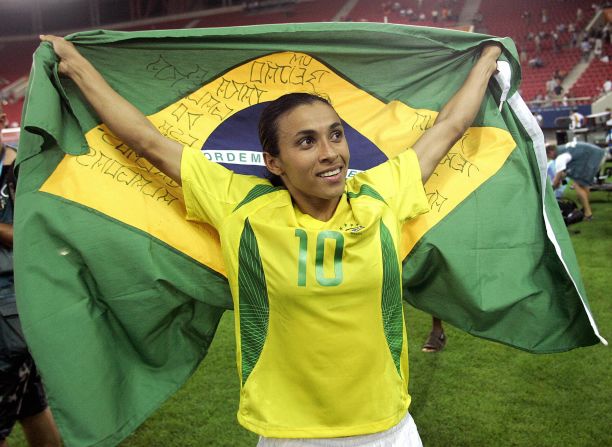 Marta has been an inspiration to young Brazilian girls who want to play football. At the age of 14 she was invited to join Vasco de Gama in Rio de Janeiro where she began to play with the girls' team and establish herself as the nation's most promising female player.