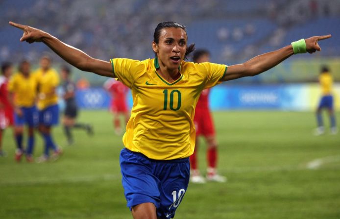 Marta is one of the most fearsome predators in women's football, scoring goals for fun wherever she has played. Her career has seen her record huge success in the U.S. and Sweden as well as on the international stage, where she is Brazil's most-capped player.