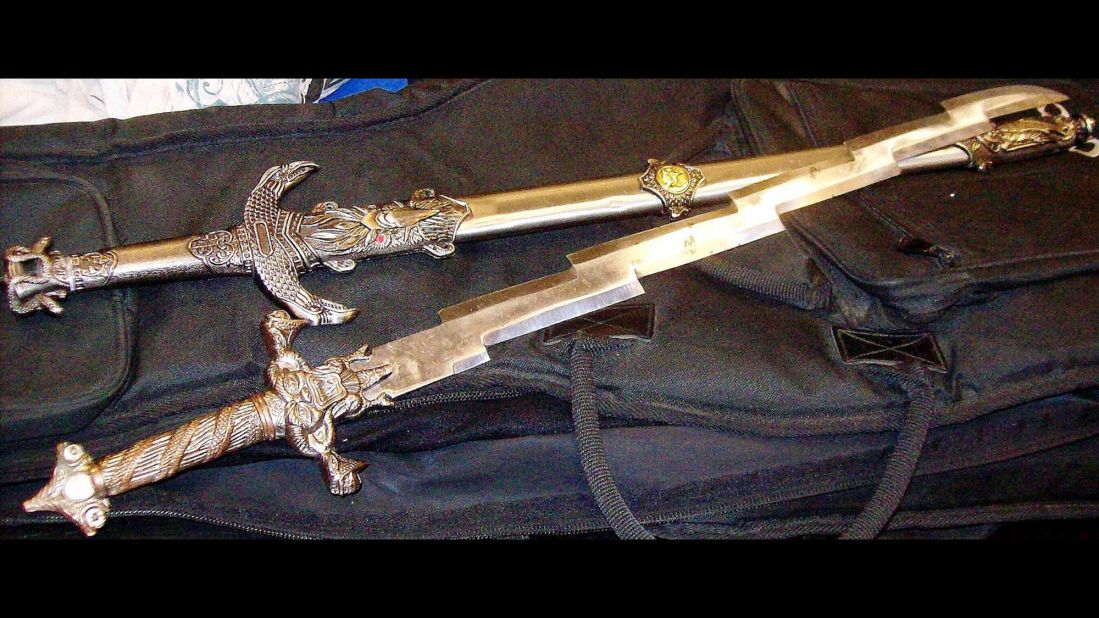 Two swords were found in a guitar case that a Salt Lake City passenger was attempting to carry on to a flight.