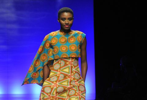 A model shows off clothes from the 46664 line during South African Fashion Week, in September 2011. Another Mandela-related clothing line, Long Walk to Freedom, was started by some of his grandchildren.