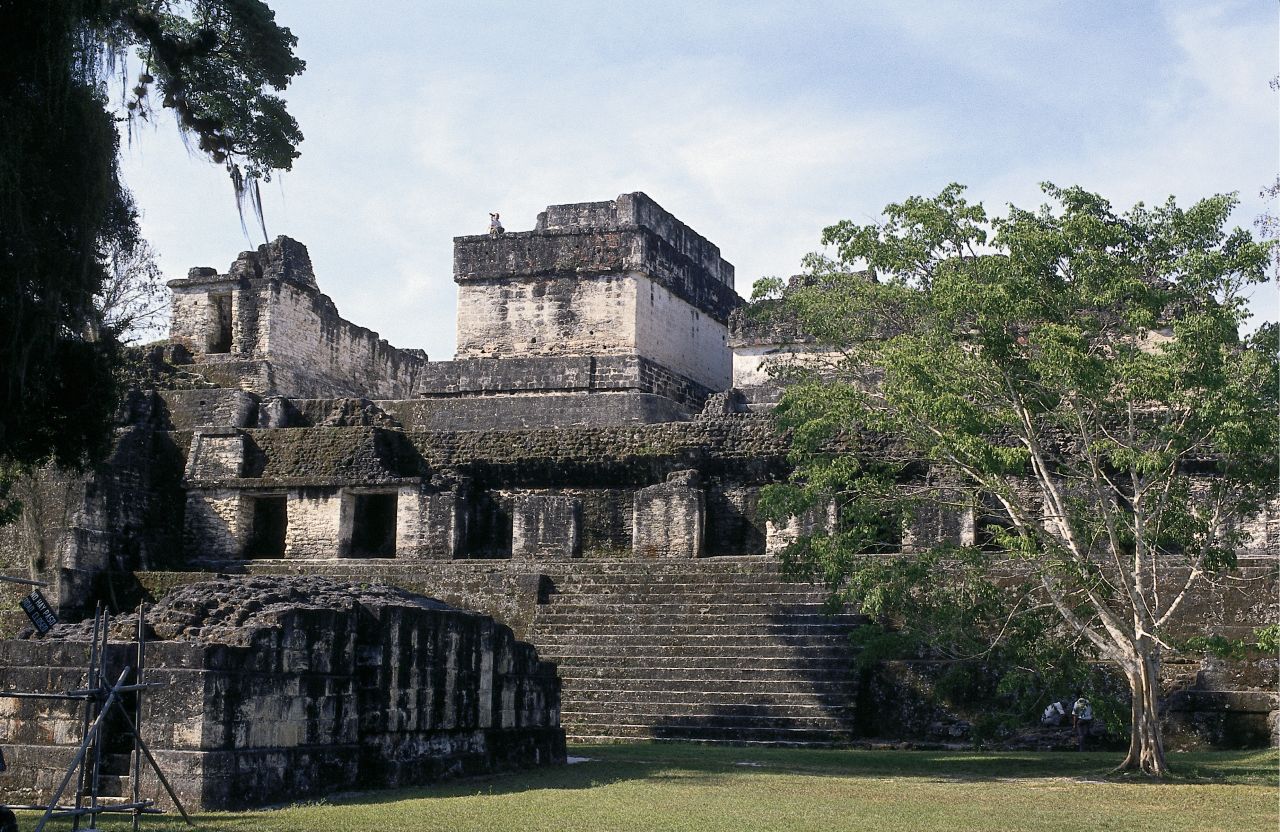 When the Pacific Ocean altered rainfall patterns around the world, the subsequent climate shifts coincided with the fall of Mayan civilization, researchers said, occurring after the peak in A.D. 900. This is the Mayan temple complex at Tikal, Guatemala. 