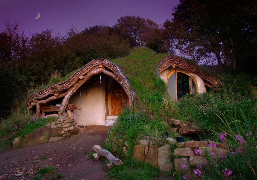 Simon Dale built his own 'Hobbit House' for less than $5,000. Dale says the whole building was constructed with just a hammer, a one-inch chisel and a chainsaw, and was made largely of scavenged materials. Dale says: "Anything you could possibly want is in a rubbish pile somewhere -- windows, burner, plumbing, wiring."