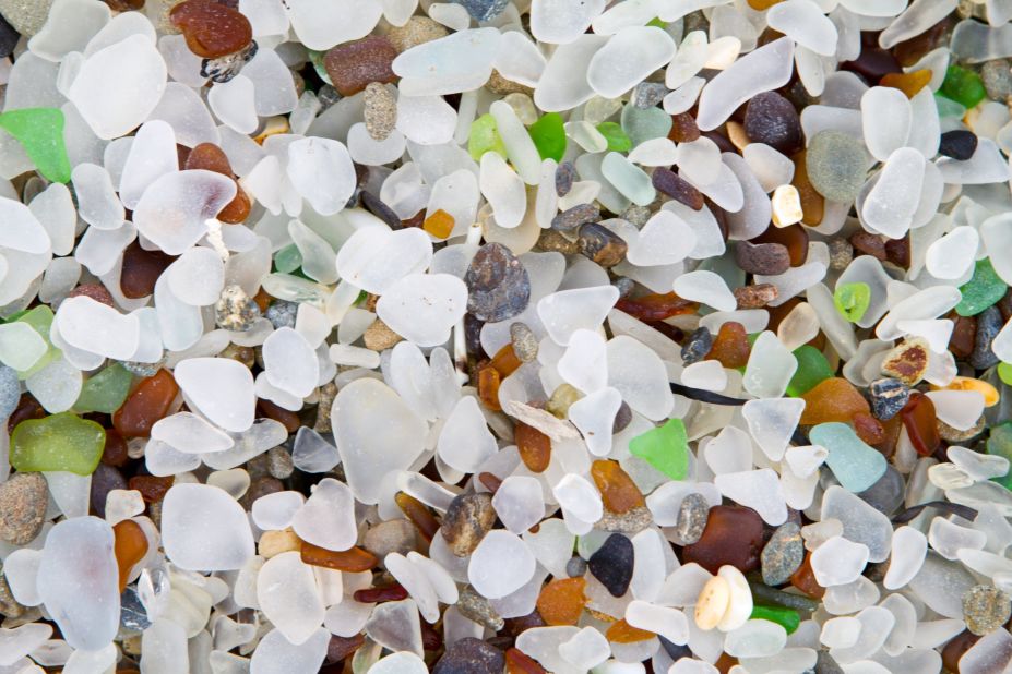 The smooth glass at Glass Beach is lovely to look at but collecting is prohibited. There's still plenty to explore and enjoy, including a nice collection of tide pools.