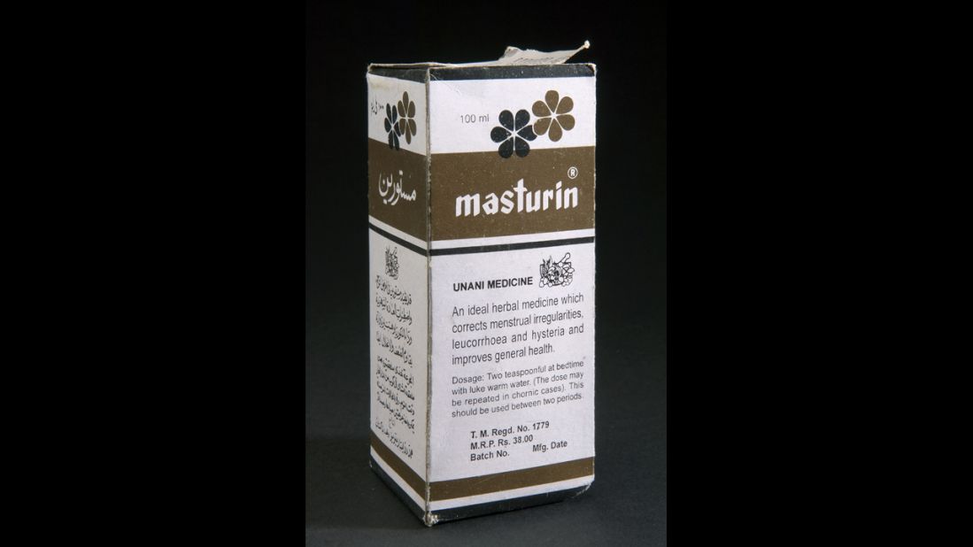 Masturin has been advertised as an herbal remedy for "female disorders," including "hysteria." It contains iron in addition to other natural supplements. The product is still available today