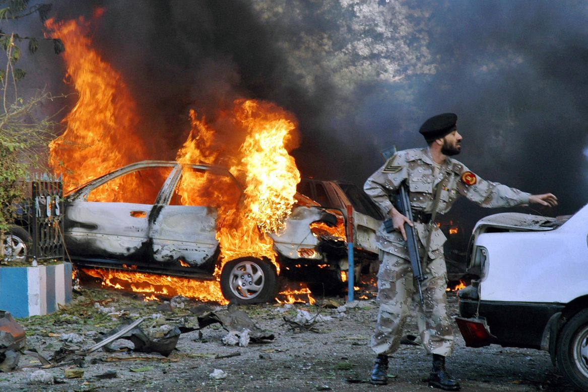 A U.S. diplomat and his driver were among at least four people killed on March 2, 2006, in an apparent suicide attack outside the <a href="http://www.cnn.com/2006/WORLD/asiapcf/03/01/karachi.blast/index.html">U.S. Consulate in Karachi, Pakistan</a>.