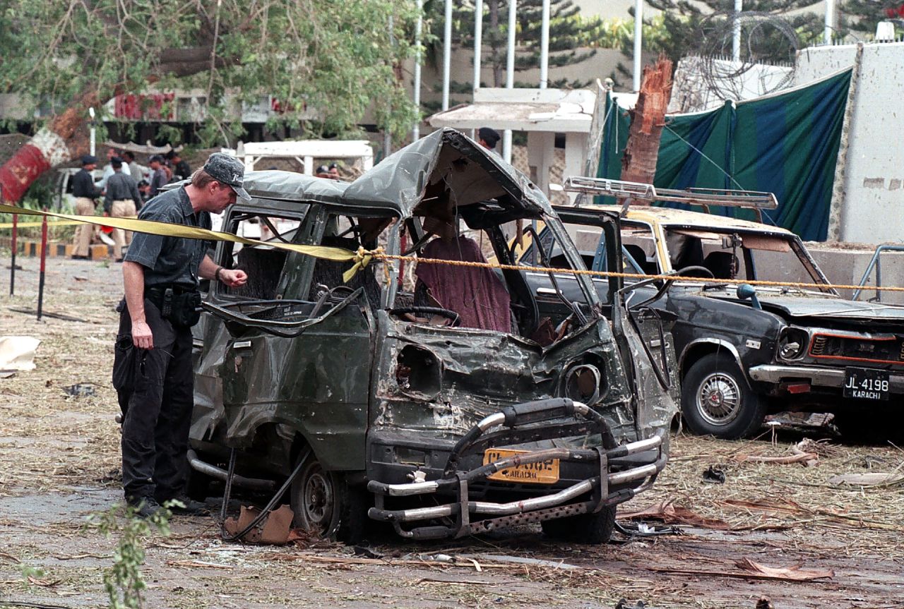 A previously unknown militant group called Al-Qanoon claimed responsibility for a bombing that killed 10 people at the <a href="http://archives.cnn.com/2002/WORLD/asiapcf/south/06/14/karachi.blast/index.html">U.S. Consulate in Karachi, Pakistan,</a> on June 14, 2002. The U.S. State Department says it suspects al Qaeda is responsible.