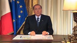 In this picture grabbed on images broadcast by Mediaset/RaiNews24 former Italian prime minister Silvio Berlusconi speaks on August 2, 2013 in Rome. Italy's ex-leader Silvio Berlusconi has lost his final appeal against a tax fraud sentence in a ruling that jolted the political establishment on August 2, 2013 but left the government in place for now. The country's highest court on Thursday handed the billionaire tycoon his first ever definitive conviction in a 20-year political career that has been dogged by legal woes and sex scandals.