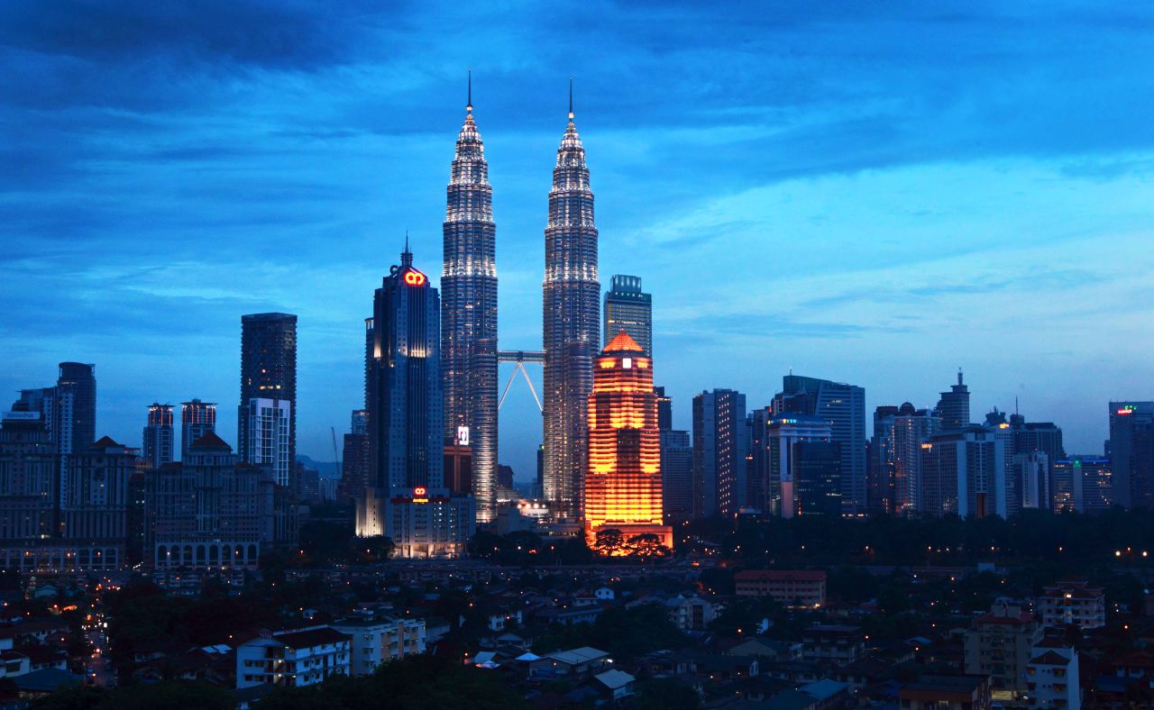 <strong>Height</strong>: 452 meters.<br /><strong>Cost to build</strong>: $1.6 billion.<br /><strong>Completion date</strong>: June 1996.<br /><strong>Fast fact</strong>: National poet laureate A. Samad Said was commissioned to write a poem for Malaysia's tallest towers.
