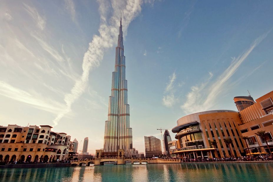 The Burj Khalifa in Dubai is currently the world's tallest building. 