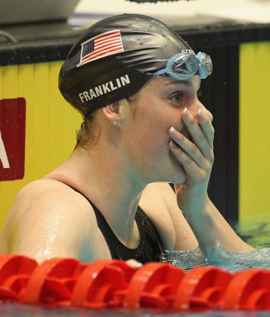 Franklin couldn't quite believe it when she set her first world record two years ago in Berlin, in the short-course 200-meter backstroke. 