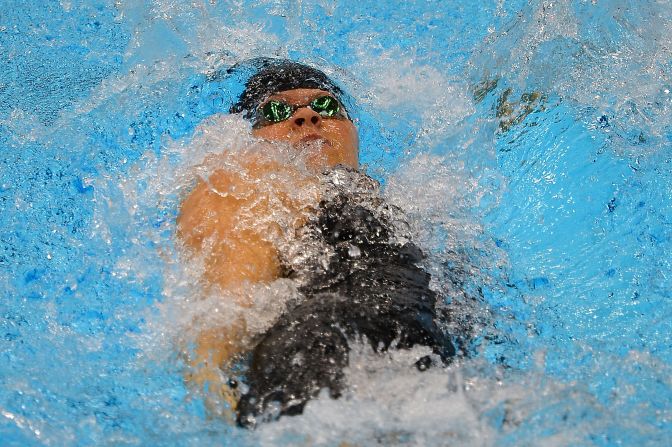 Franklin shattered the world record en route to winning gold in the 200m backstroke. She bettered the time set by Zimbabwe's Kirsty Coventry in 2009 by three-quarters of a second. 