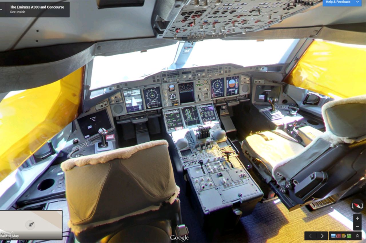 A rare chance to explore the cockpit of the Airbus A380.