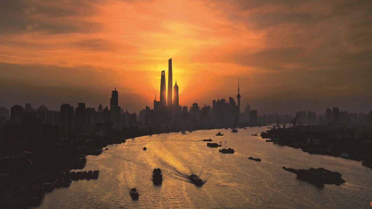 An artist's impression of the Shanghai Tower on completion