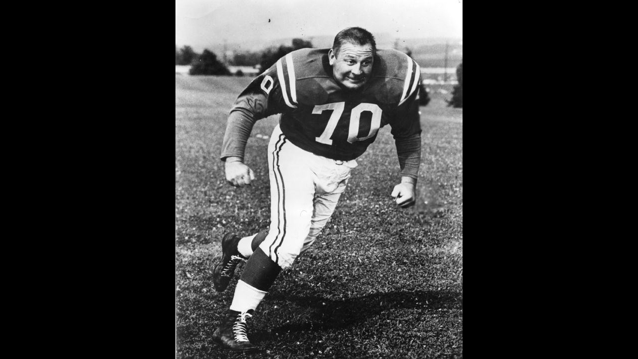 Baltimore Colts defensive tackle <a href="http://www.cnn.com/2013/08/05/us/art-donovan-death/index.html?hpt=hp_t2">Art Donovan</a>, a charismatic player who was elected to the Pro Football Hall of Fame in 1968, died Sunday, August 4. He was 88.