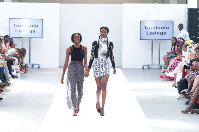 The event also featured creations by Tumisola Ladega, a teenage British designer of Nigerian descent.