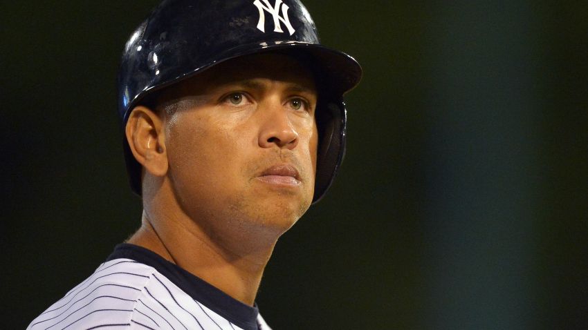 TRENTON, NJ - AUGUST 03: Alex Rodriguez #13 of the New York Yankees stands on third base during a rehab game for the Trenton Thunder against the Reading Fightin Phils at Arm & Hammer Park on August 3, 2013 in Trenton, New Jersey. (Photo by Drew Hallowell/Getty Images)