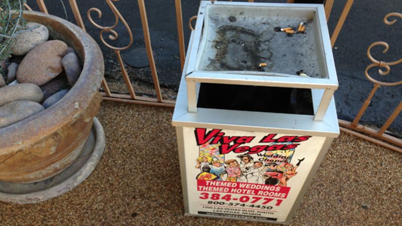 Even the ashtrays are themed at Viva Las Vegas.