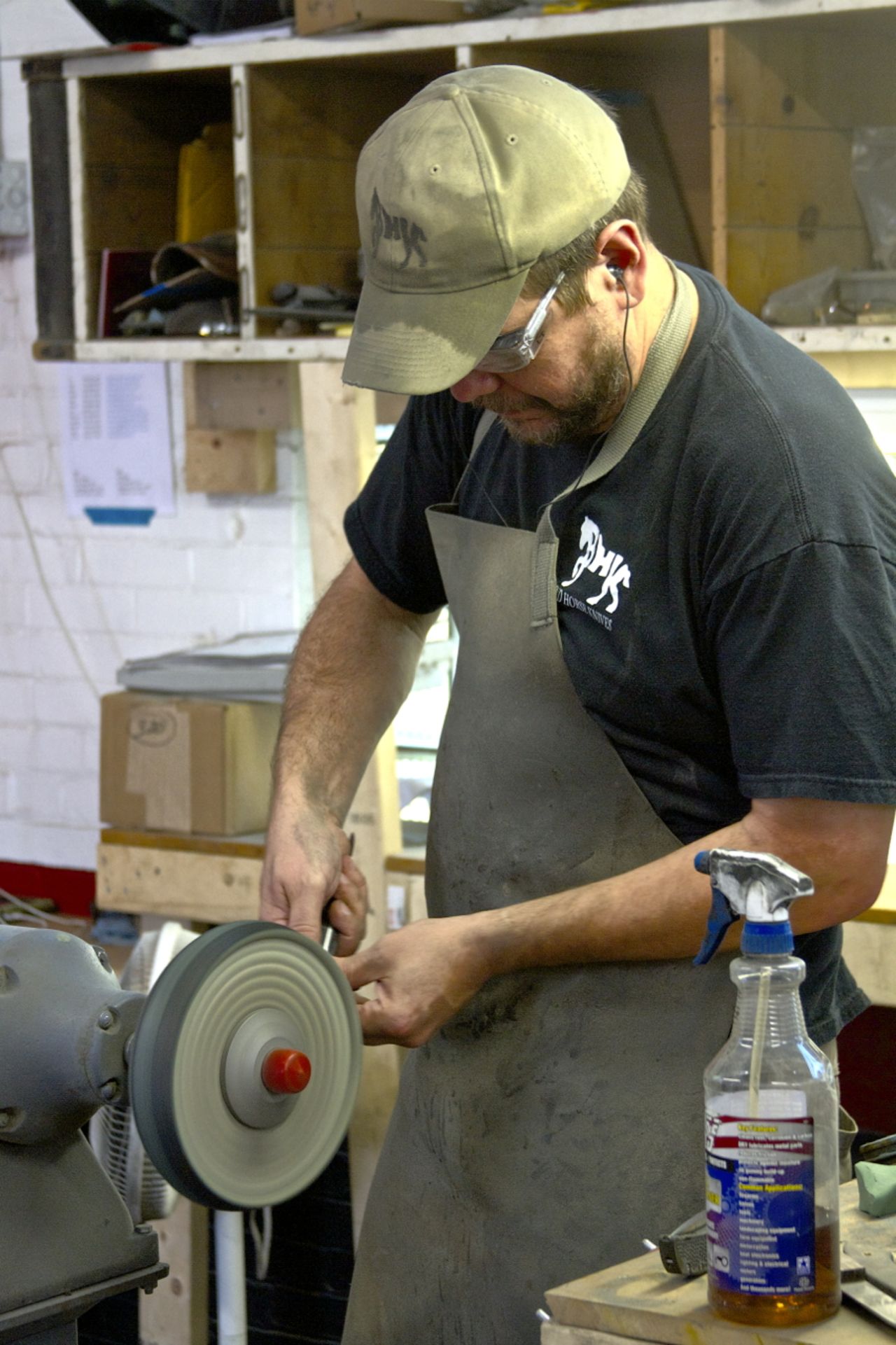 The duo employs a team to help them handcraft their knives in Ohio.