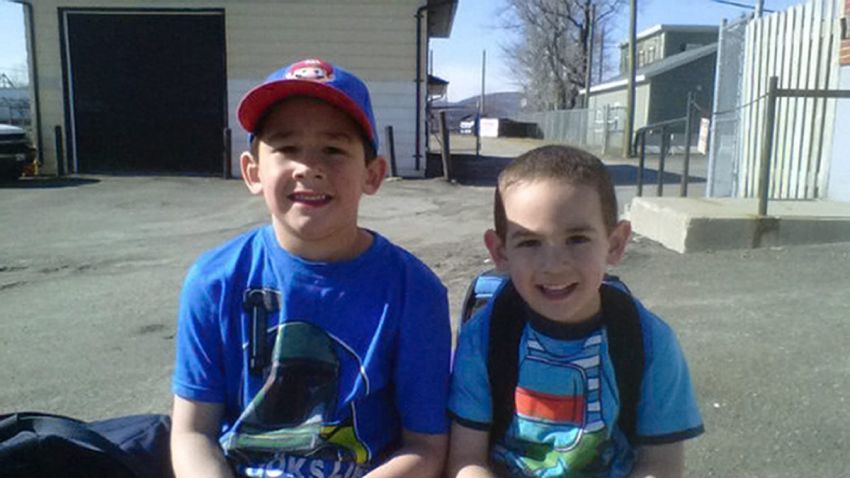 An image from Facebook shows the two boys killed by a snake at a pet store in Campbellton, New Brunswick, Canada.