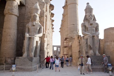 The Luxor Temple complex includes the ancient mortuary sites of Tutankhamun and Ramesses II.