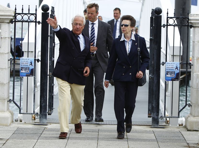 The prestigious club has announced it will now admit female members for the first time in its 198-year history. Perhaps best known as the home of annual British regatta -- Cowes Week -- the club was launched in 1815. Here Princess Anne arrives on day three of this year's regatta. 