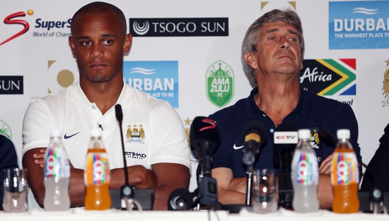 Manuel Pellegrini was appointed as City manager in May following the sacking of Roberto Mancini. The Chilean is the third different manager Kompany has worked under during five years in Manchester.