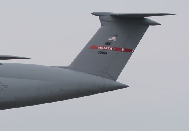 Zero-One-Four's nickname comes from the number on its tail: 90014. It arrived at Dover from <a href="http://www.164aw.ang.af.mil" target="_blank">Memphis Air National Guard Base</a>, its most recent station.
