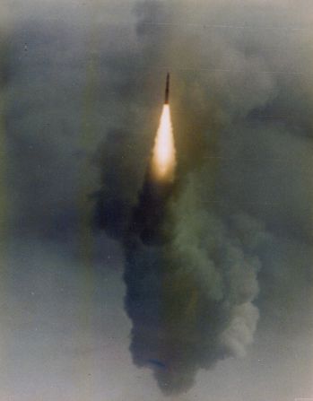 A timer, Sims said, sparked the rocket's fiery engines. "It came blasting through the clouds and you got a good view of it," he recalled. It rocketed to 30,000 feet, Sims said -- more than 10,000 feet above the C-5. "It looked like a missile launch from Cape Canaveral," said Sims. It burned for about 25 seconds, and then "cascaded into the Pacific Ocean."