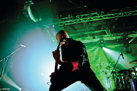 Hathout performing on stage. He and Farhi met almost a decade ago at a radio station and bonded over heavy metal with a Middle Eastern twist.