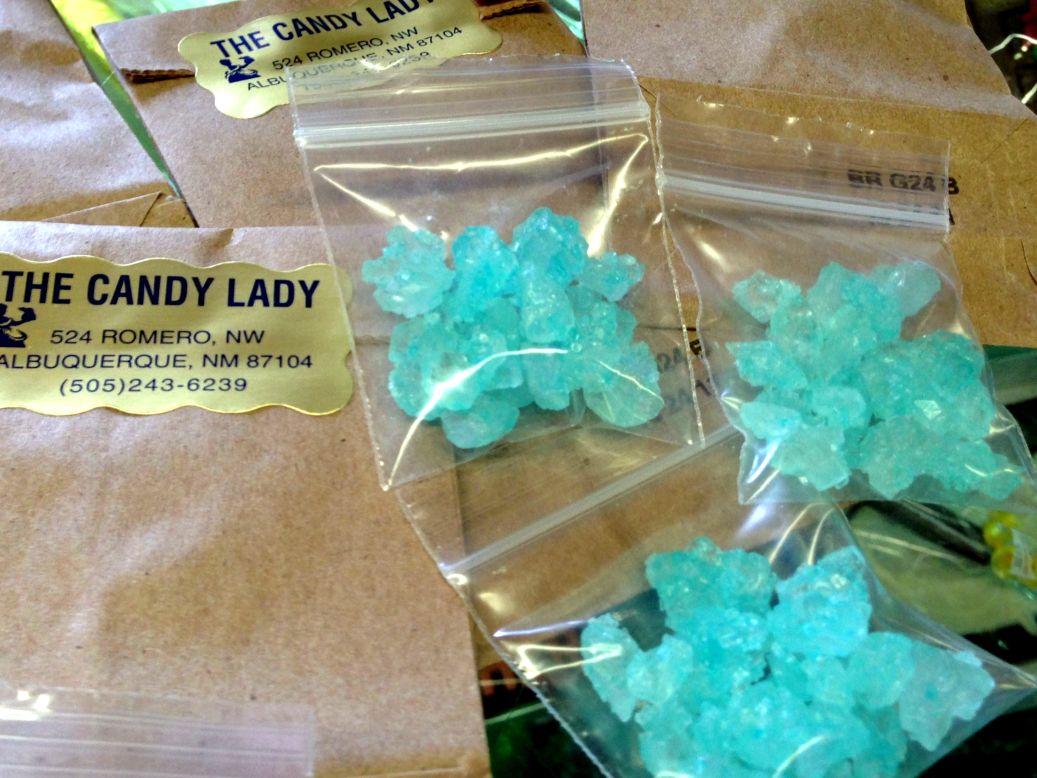 The Candy Lady, Debbie Ball, supplied the show with the prop meth during the first two seasons. Baggies of the blue stuff sell for a buck.