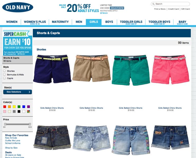 A mom of three who goes by the name<a href="http://www.misslori.tv/" target="_blank" target="_blank"> "Miss Lori"</a> online has a message for Old Navy: "Stop selling 'shorty mcshorty shorts'" to girls. Her message to parents: "I would like to see more parents feel empowered to say cut it out."