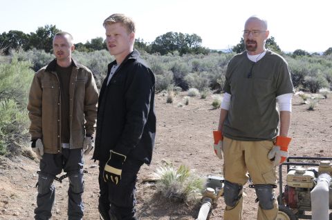 Jesse, Walt and new accomplice Todd (Jesse Plemons) encounter an unfortunate surprise witness when they stage a daring train robbery in the New Mexico desert.