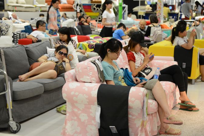 Communal living has never been as celebrated as in the Beijing Ikea.