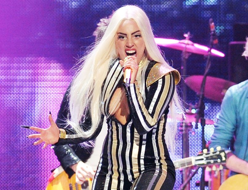 Lady Gaga performing at the Prudential Center in Newark, New Jersey, in 2012.