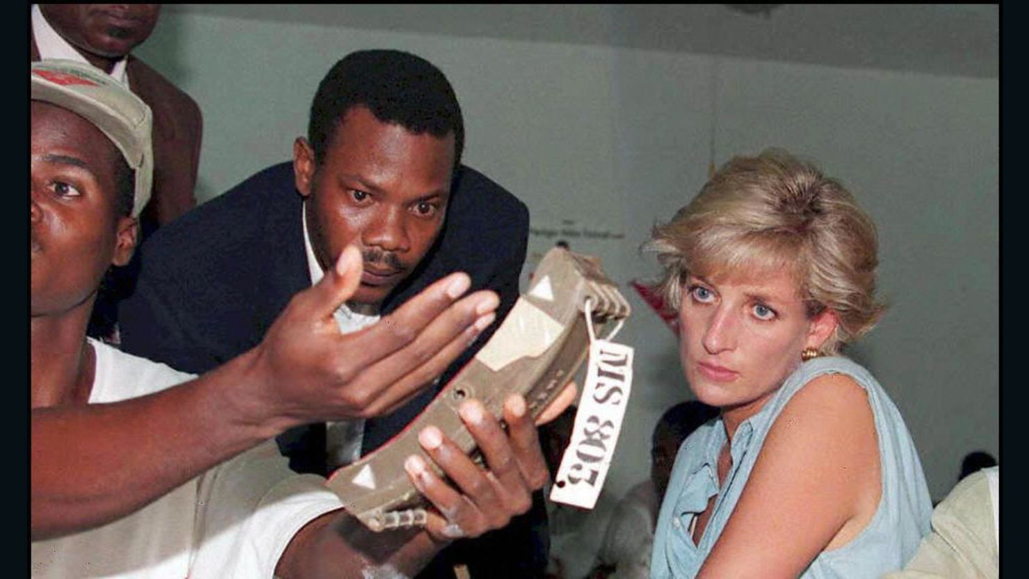 Prince Harry's mother Princess Diana visited Angola in 1997 in support of the campaign to ban anti-personnel landmines.