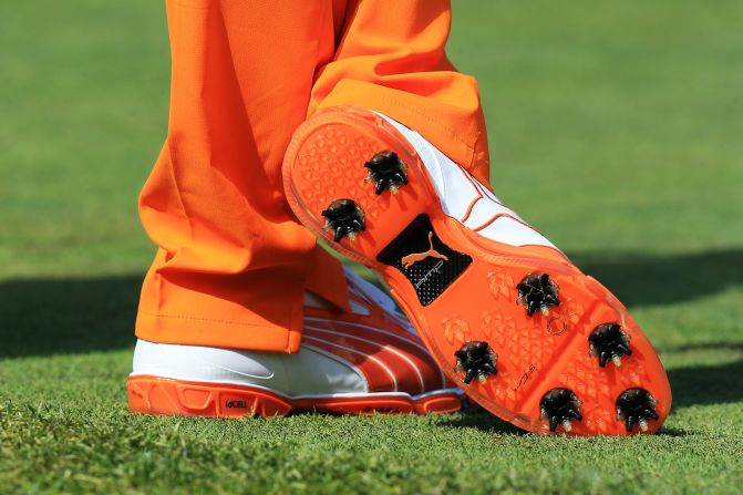 Rickie Fowler finished with a one-under-par 69. But his attire probably drew more attention than his score. 