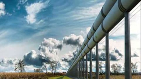 When possible, Musk said, Hyperloop would follow the path of existing highways. Even when it doesn't, he says, its elevation high off the ground would minimize noise and other disruptions.