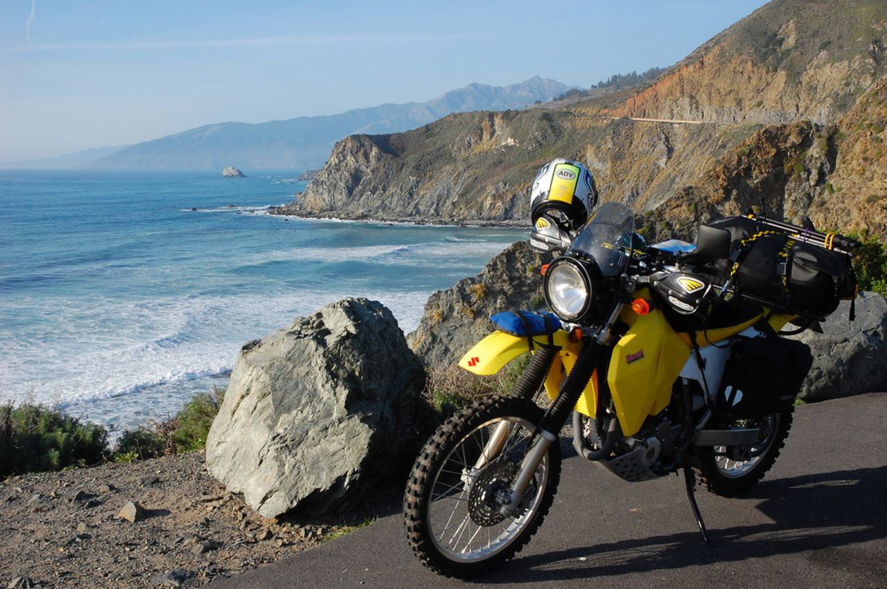 At San Simeon in California, bikers can stop to take in the ocean views and tour Hearst Castle before heading either south to Los Angeles or north to San Francisco. 